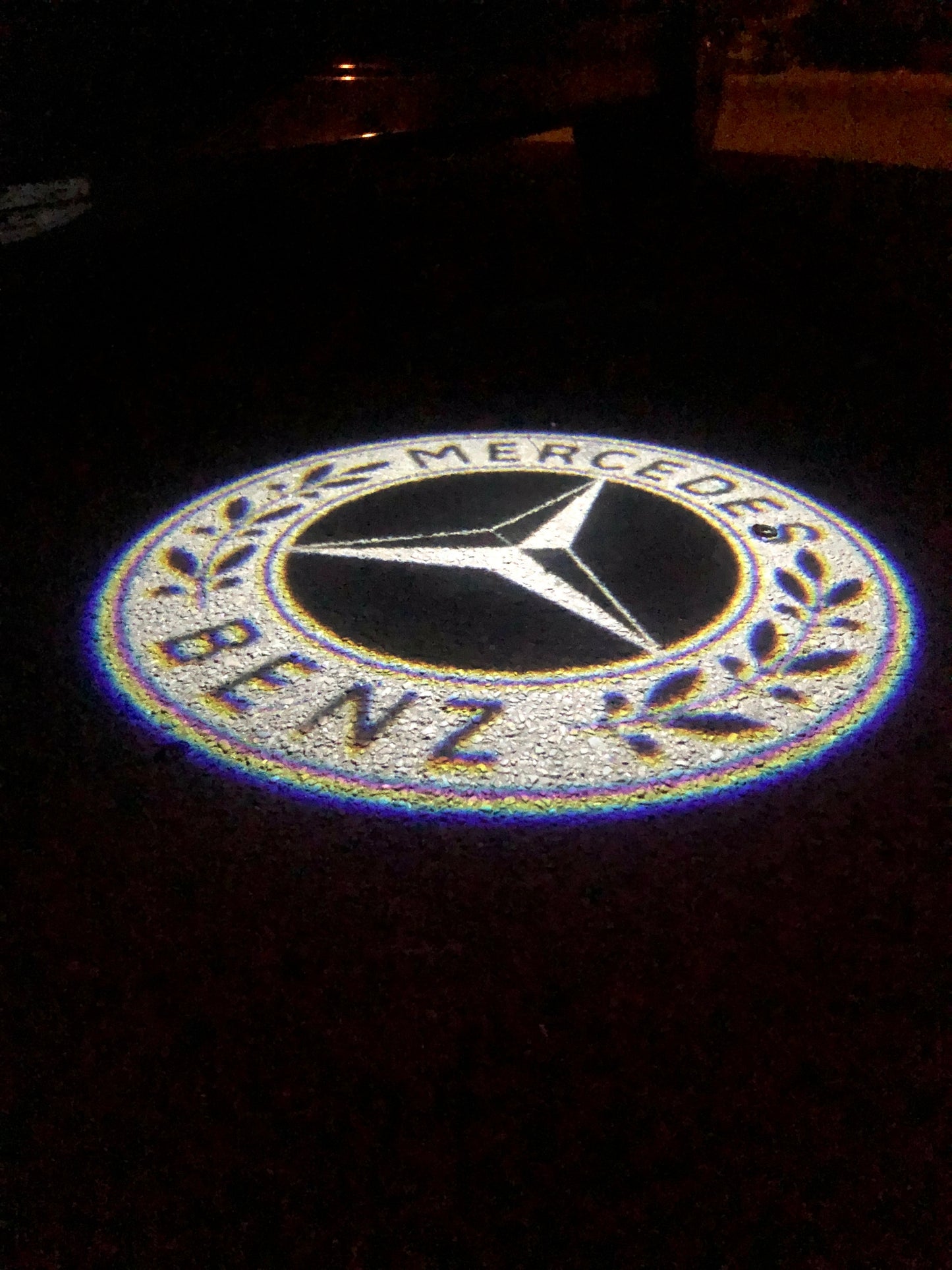 MERCEDES BENZ LOGO PROJECTOT LIGHTS Nr.04 (cantidad 1 = 1 juego/2 luces de puerta)