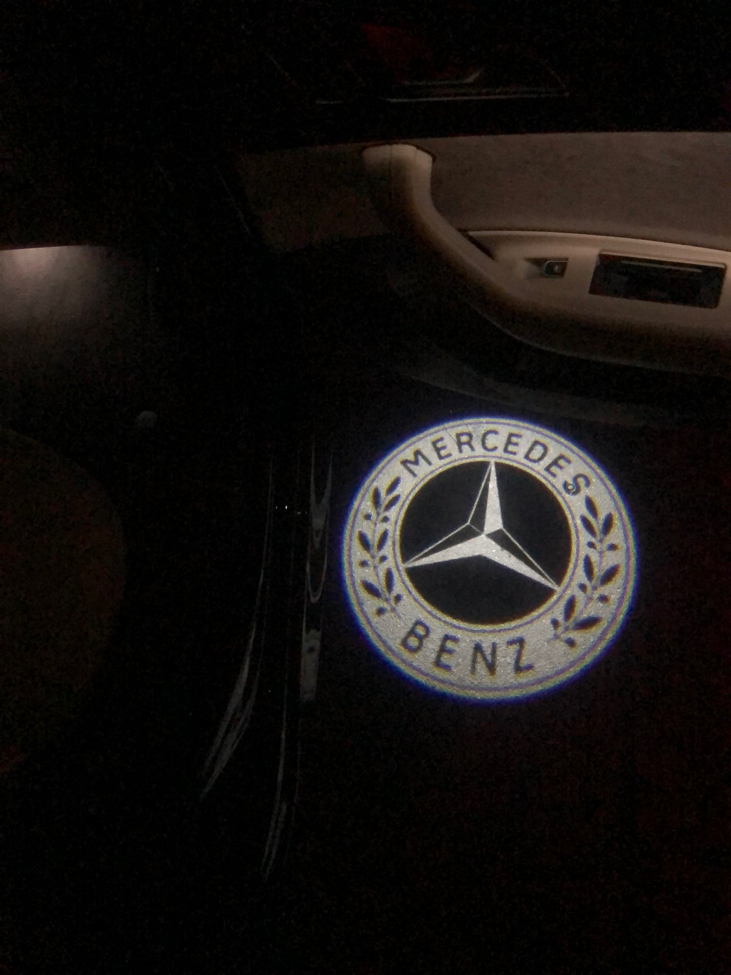 MERCEDES BENZ LOGO PROJECTOT LIGHTS Nr.04 (cantidad 1 = 1 juego/2 luces de puerta)