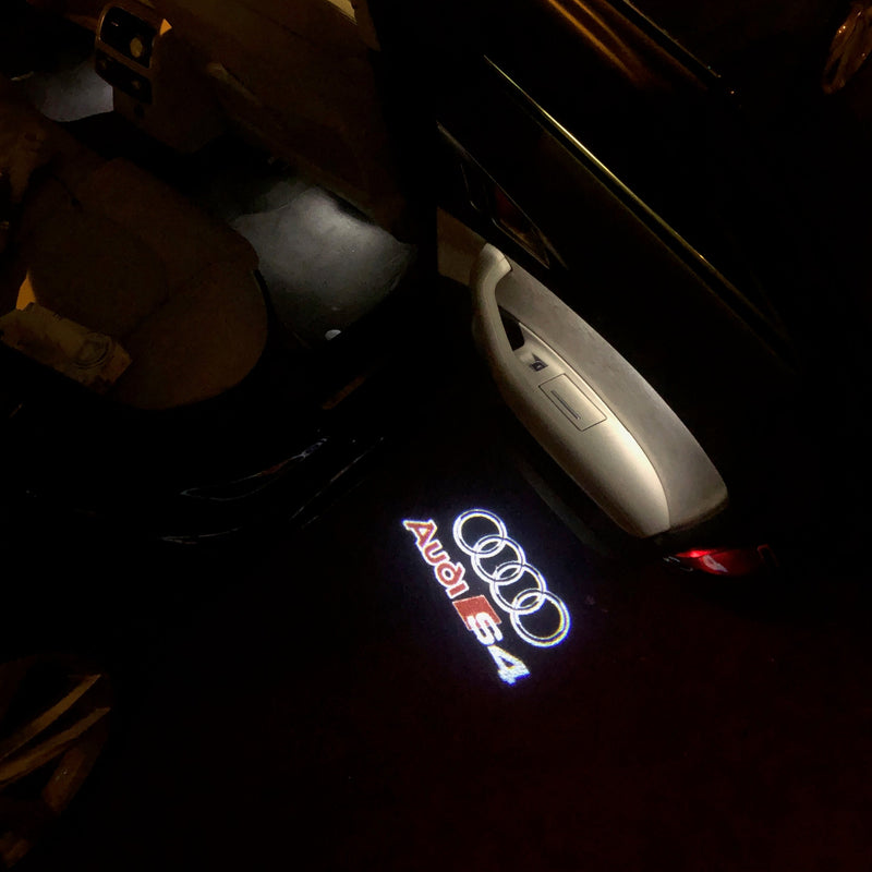 AUDI S4 LOGO PROJECTOT LIGHTS Nr.88  (quantity 1 = 2 Logo Films /2 door lights）