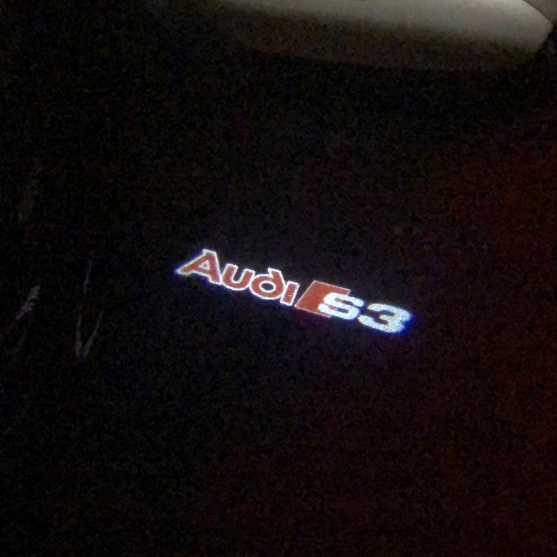 AUDI LOGO PROJECTOT LIGHTS Nr.87 (quantité 1 = 2 Logo Films /2 feux de porte)