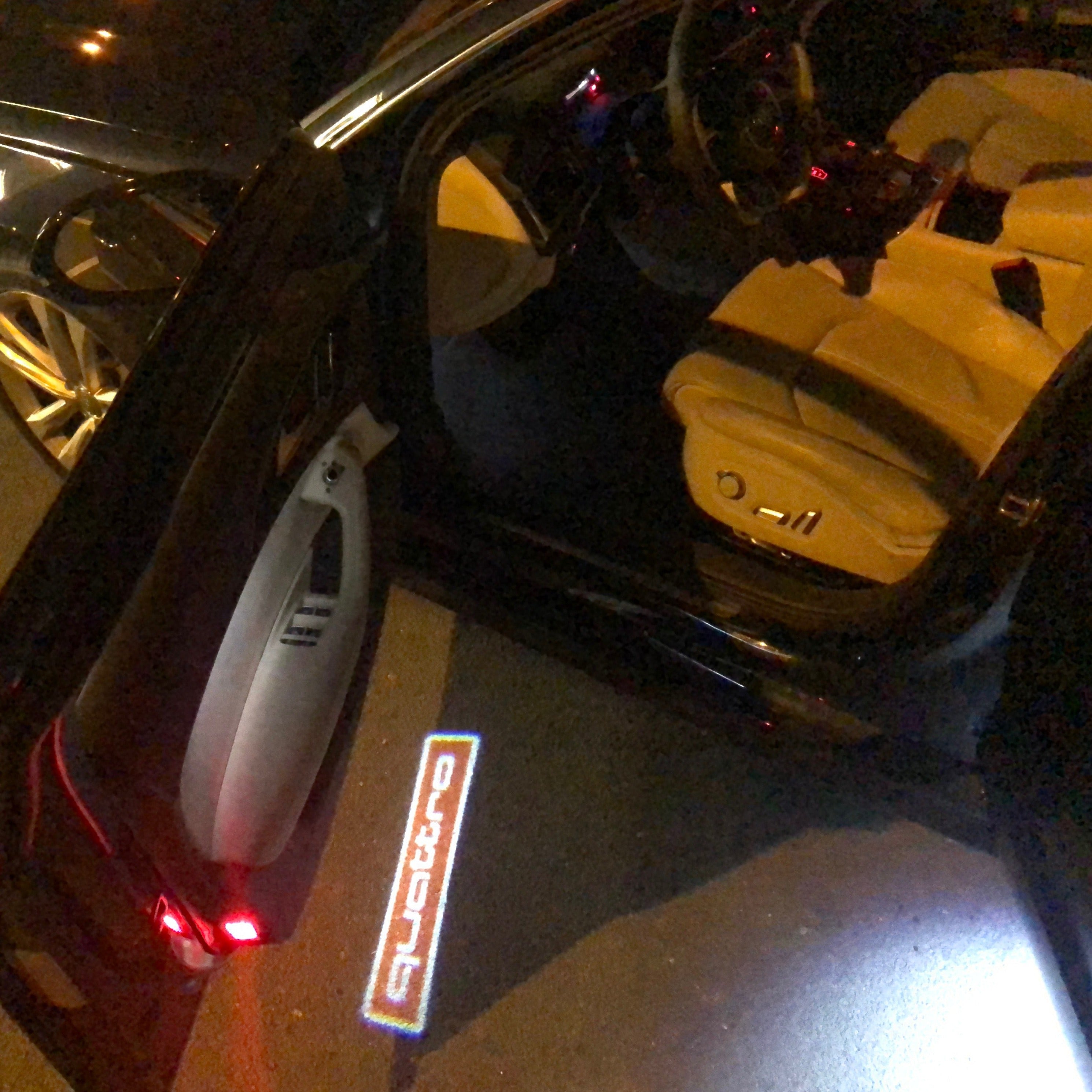 LUCI AUDI LOGO PROJECTOT Nr.83 (quantità 1 = 2 Pellicole Logo / 2 luci porta）