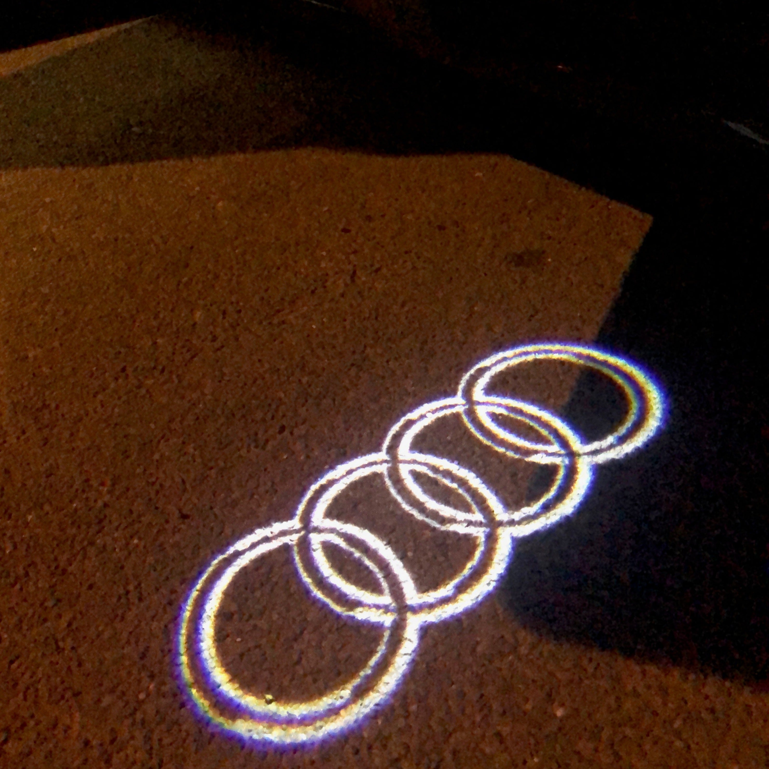 AUDI RING LOGO PROJECTOR LIGHTS Nr.09 (quantité 1 = 2 Logo Films / 2 portes lumières)