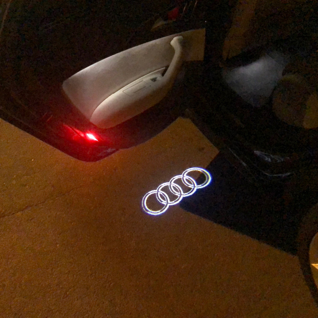 AUDI RING LOGO PROJECTOR LIGHTS Nr.09 (quantité 1 = 2 Logo Films / 2 portes lumières)