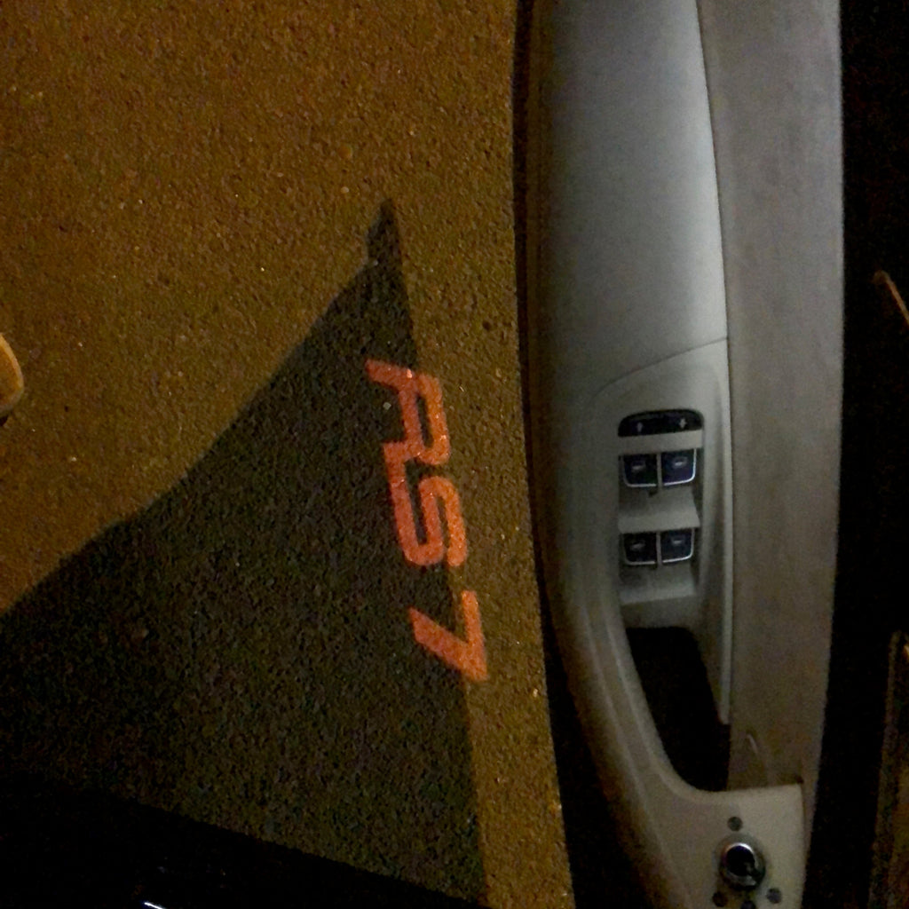 AUDI LOGO PROJECTOT LIGHTS Nr.142 (quantità 1 = 2 Logo Films /2 luci porta)