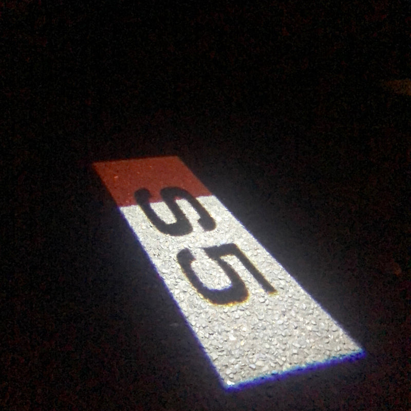 AUDI S5 LOGO PROJECTOT LIGHTS Nr.132  (quantity 1 = 2 Logo Films /2 door lights）
