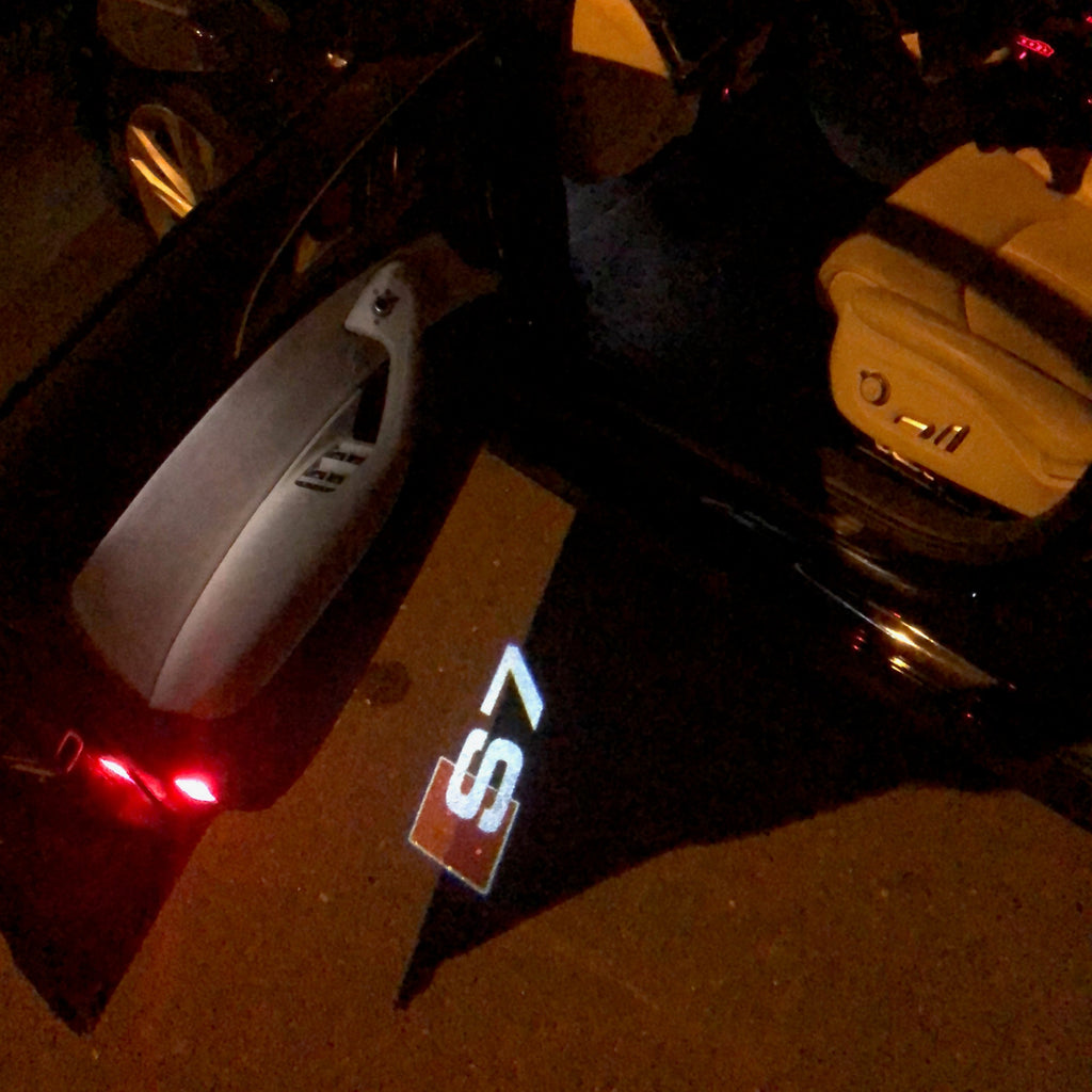 AUDI LOGO PROJECTOT LIGHTS Nr.28 (quantità 1 = 2 Logo Films /2 luci porta)