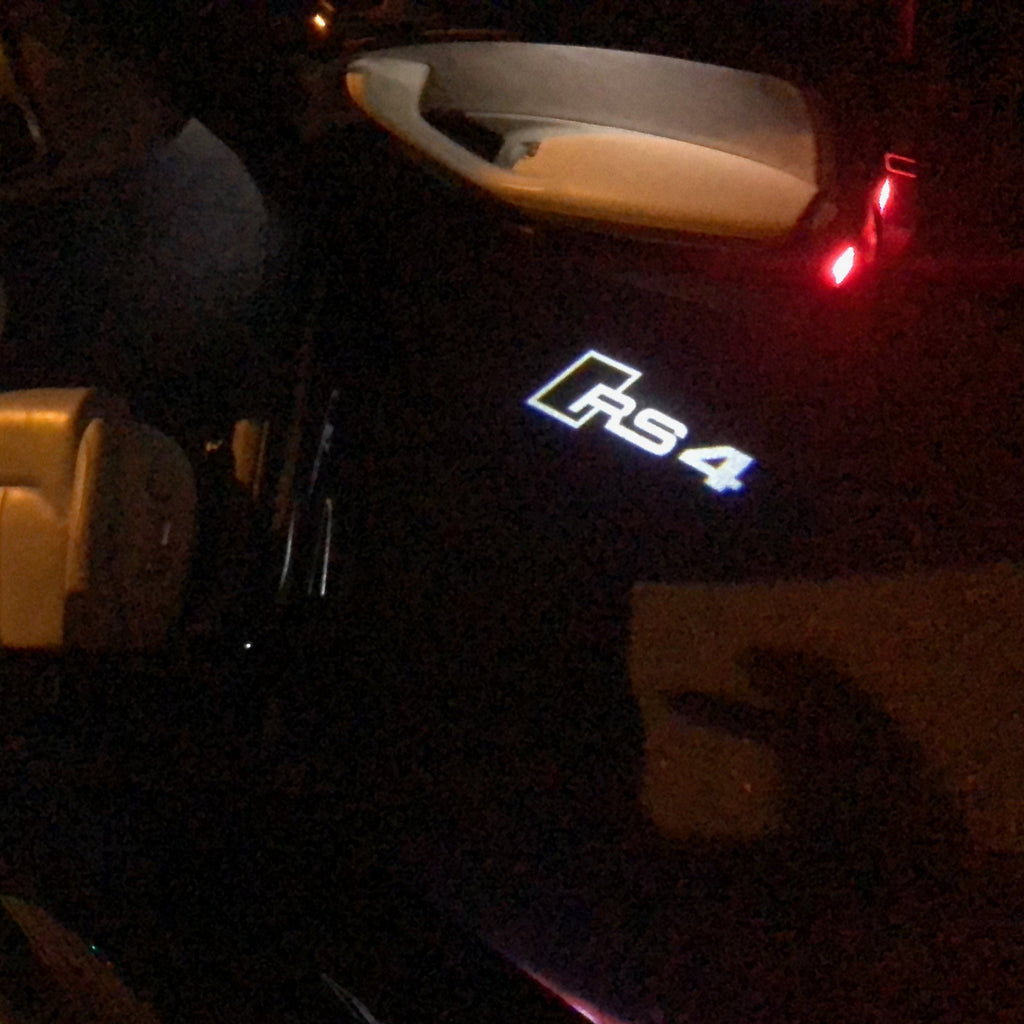 AUDI LOGO PROJECTOT LIGHTS Nr.118 (quantité 1 = 2 Logo Films /2 feux de porte)