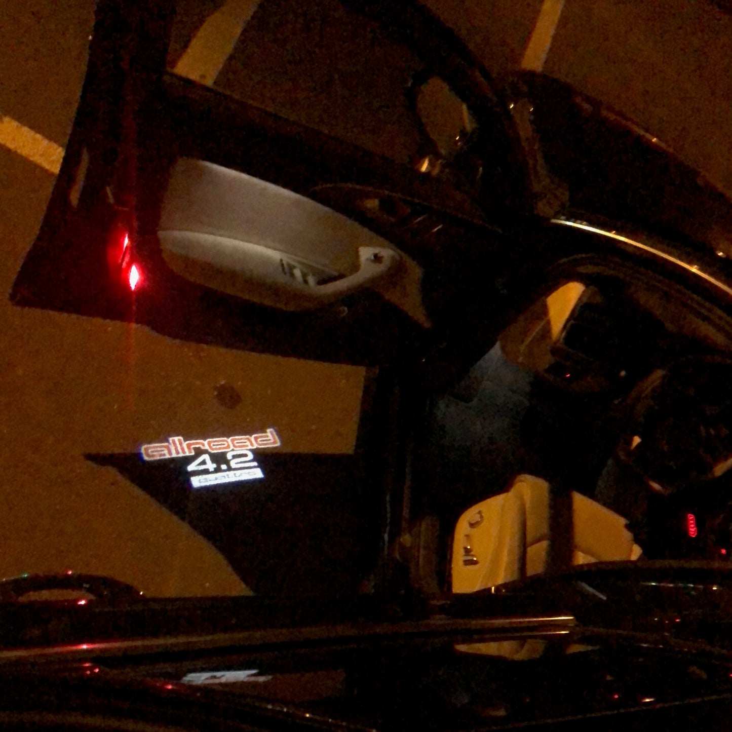 AUDI LOGO PROJECTOT LIGHTS Nr.253 (cantidad 1 = 2 logo films /2 luces de puerta)