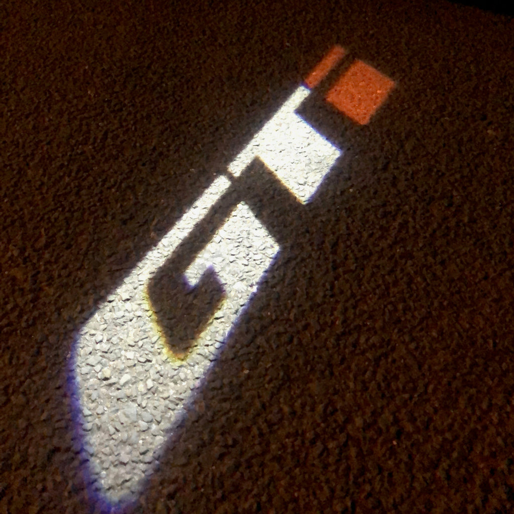 Volkswagen Türleuchten GTI Logo Nr. 47 (Menge 1 = 2 Logofolien /2 Türleuchten)