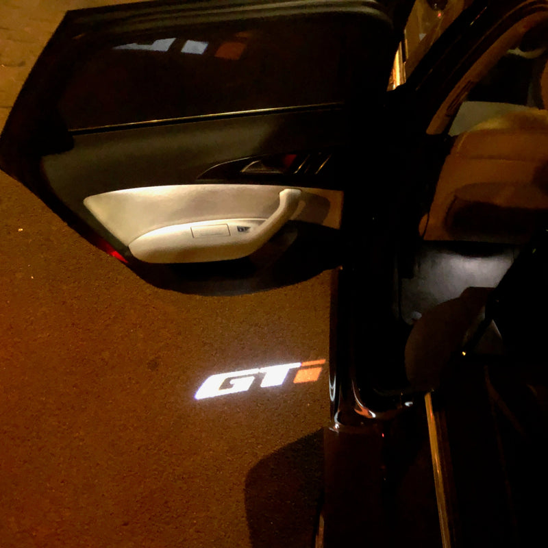 Volkswagen Door lights GTI Logo  Nr. 47    (quantity 1 = 2 Logo Films /2 door lights）