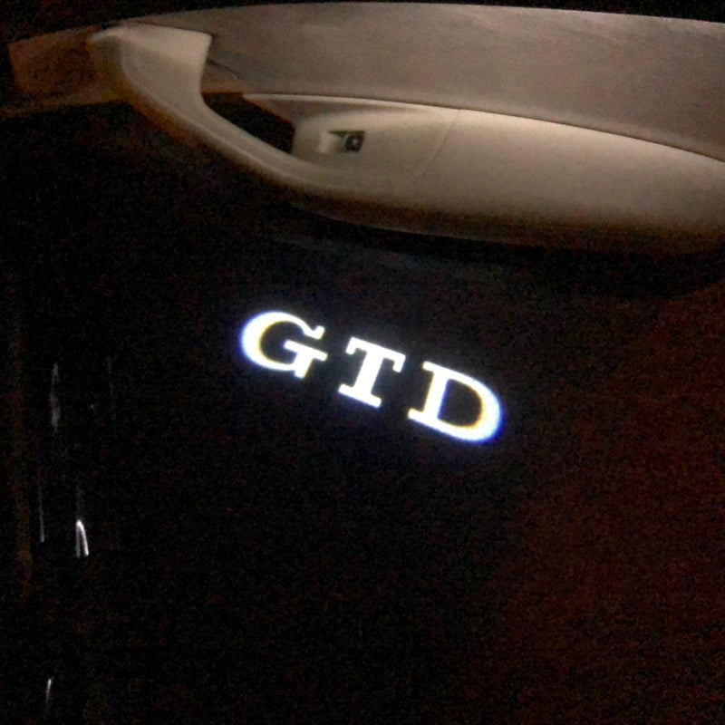 Volkswagen Door lights GTD Logo  Nr. 30  ( quantity 1 = 2 logo film  / 2 door lights)