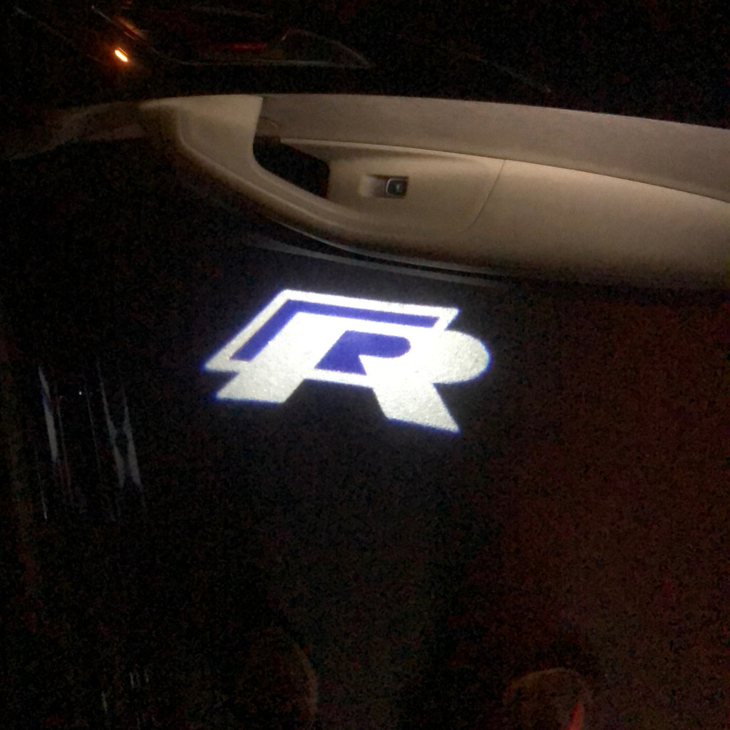 أضواء أبواب فولكس فاجن R LINE Logo Nr. 51 (الكمية 1 = 2 Logo Films / 2 Door Lights）