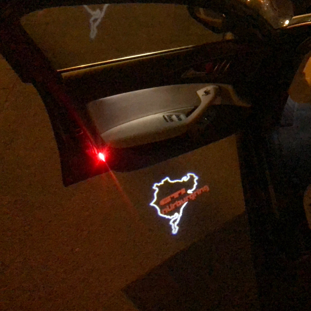 Volkswagen Türleuchten GTI NÜRBURGRING Logo (Menge 1 = 2 Logofolien /2 von Leuchten)Nr. 59