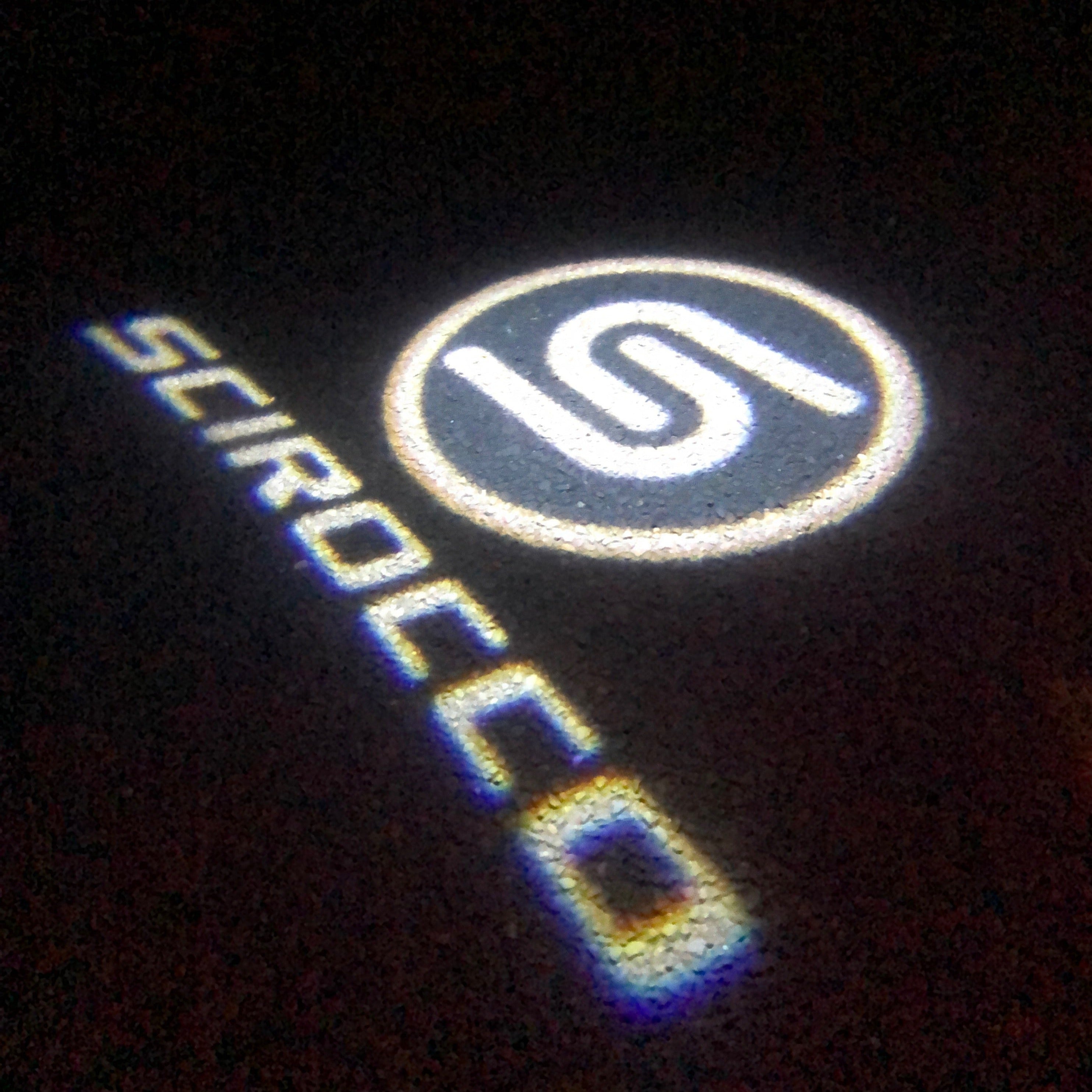 Volkswagen Türleuchten SCIROCCO Logo Nr. 87 (Anzahl 1 = 2 Logo-Folien / 2 Türleuchten）