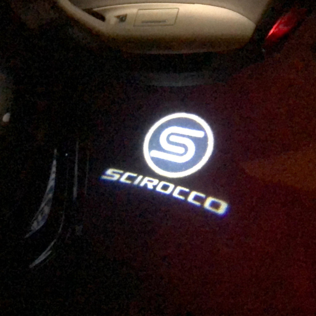 Volkswagen Türleuchten SCIROCCO Logo Nr. 87 (Anzahl 1 = 2 Logo-Folien / 2 Türleuchten）