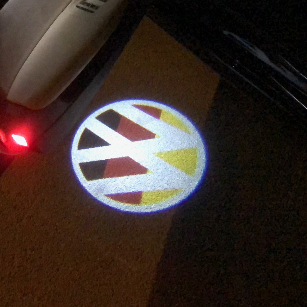 Feux de porte Volkswagen Logo Nr. 08 (quantité 1 = 2 film de logo / 2 lumières de porte)