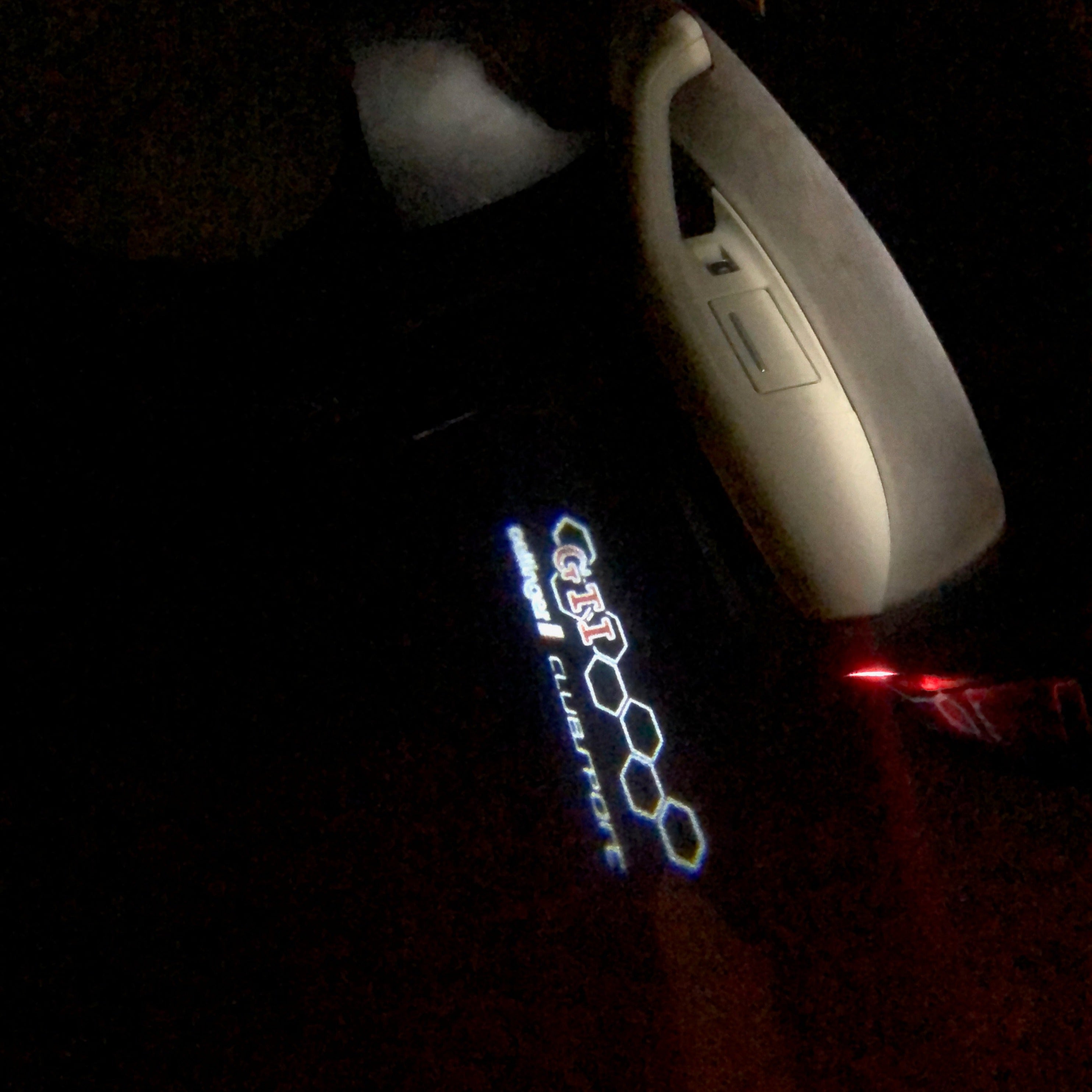 Volkswagen Door lights GTI  Logo  Nr. 21   (quantity 1 = 2 Logo Films /2 door lights）