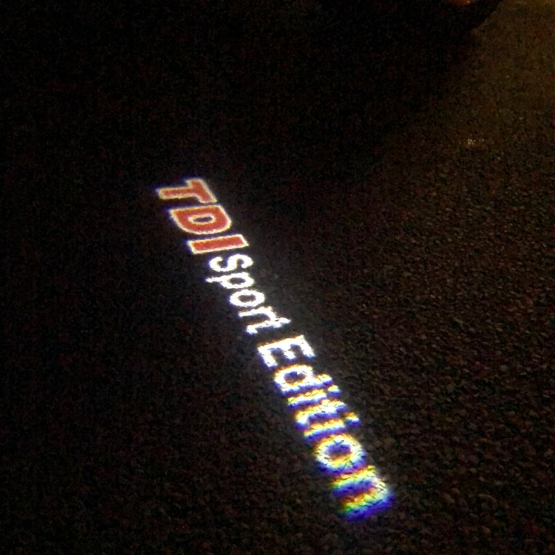 Volkswagen Luces de puerta TDI Logo Nr. 22 (cantidad 1 = 2 películas con logotipo / 2 luces de puerta）