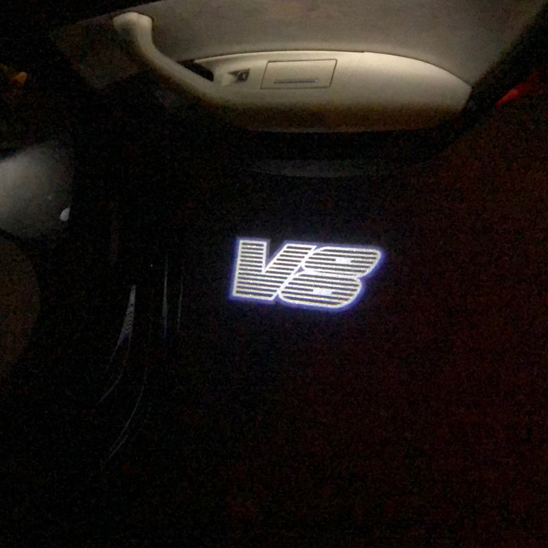 Volkswagen Door lights V8  Logo  Nr. 68  (quantity 1 = 2 Logo Films /2 door lights）