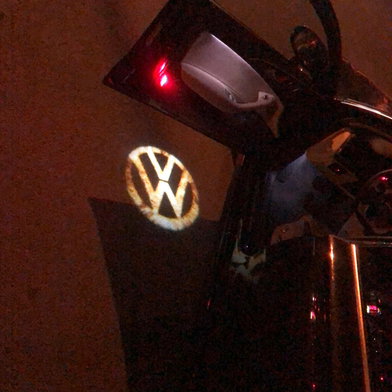 Volkswagen Door lights Original Logo  Nr. 09 ( quantity 1 = 2 logo film / 2 door lights)