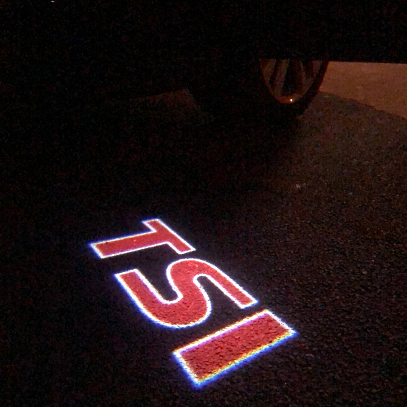 أضواء باب فولكس فاجن TSI Logo Nr. 58 (الكمية 1 = 2 Logo Films / 2 Door Lights）
