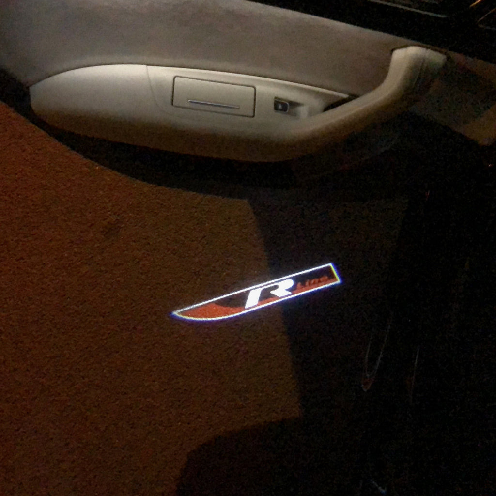 Volkswagen Door lights R LINE Logo Nr. 79 (quantità 1 = 2 Logo Films /2 luci porta)