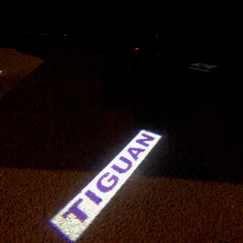 Volkswagen Door allume TIGUAN Logo n ° 25 ( quantité 1 = 2 Logo film / 2 par les lumières)