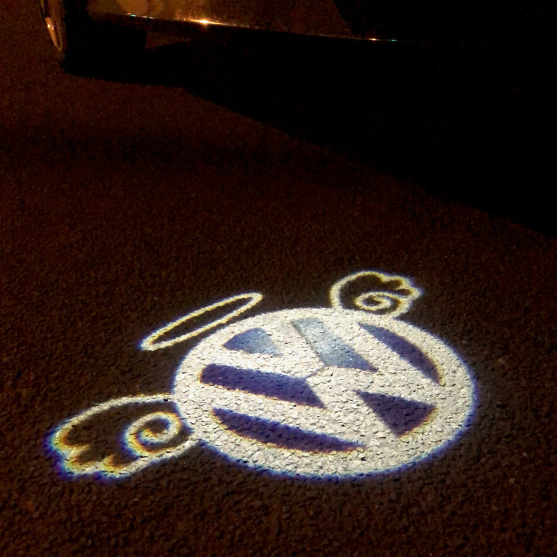 Volkswagen Door lights Original Logo  Nr. 10  ( quantity 1 = 2 logo film  / 2 door lights)