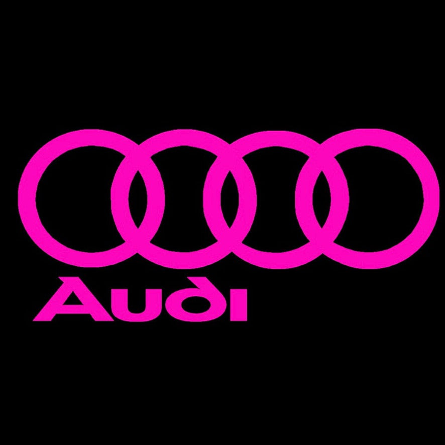 AUDI  Original LOGO PROJECTOT LIGHTS Nr.003  (quantity 1 = 2 Logo Films /2 door lights）