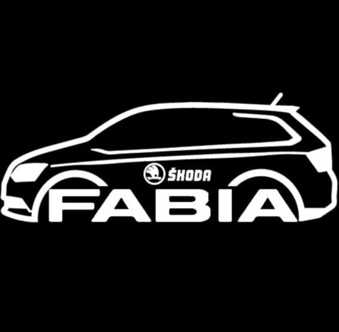 SKODA FABIA 6Y LOGO PROJECTOT LIGHTS Nr.19 (الكمية 1 = 2 فيلم شعار / 2 أضواء باب）