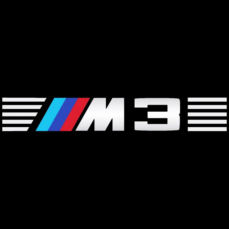 ÉCLAIRAGE DE PROJECTEUR BMW M3 LOGO Nr.24 (quantité 1 = 1 jeux / 2 feux de porte)