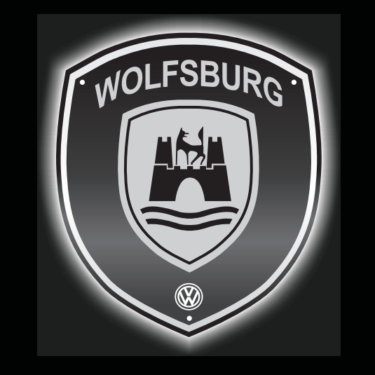 Volkswagen Door lights WOLFSBURG Logo  Nr. 167 ( quantity 1 = 2 logo film / 2 door lights)