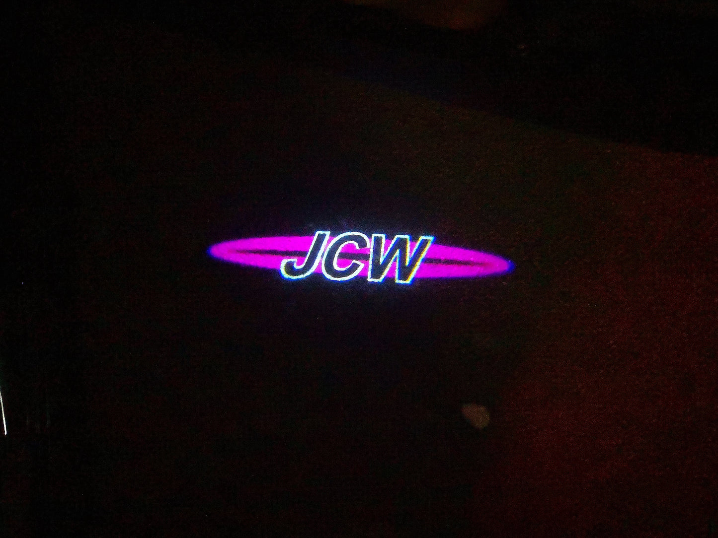 MINI JCW LOGO PROJECROTR LIGHTS Nr.118 (quantity  1 =  2 Logo Film /  2 door lights)