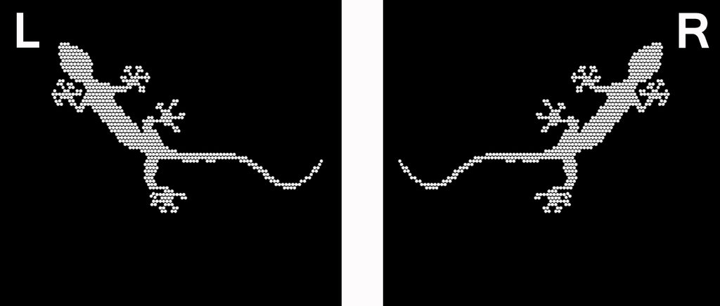 AUDI QUATTRO GECKO LOGO PROJEKTOT LIGHTS Nr.67 (Menge 1 = 2 Logo Films /2 Türlichter in der Kombi-Zone
