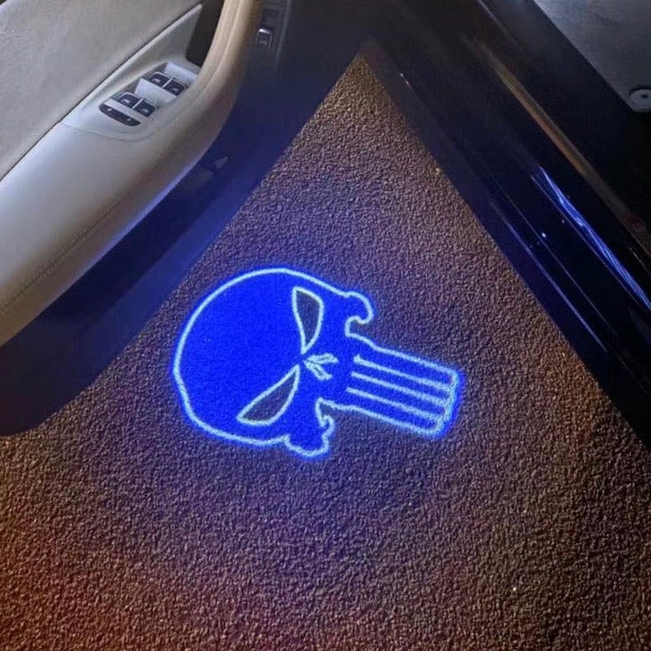 Punisher Logo Nr.203 (quantité 1 = 2 Logo Films /2 feux de porte)