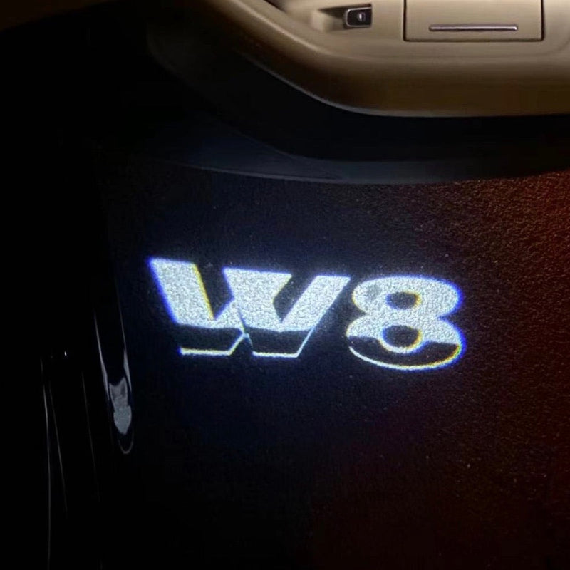 Volkswagen Door lights W8 Logo  Nr. 37  ( quantity 1 = 2 Logo Film/ 2 door lights)