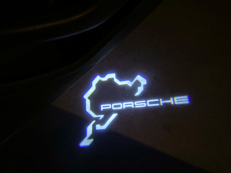 PORSCHE Nürburgring LOGO PROJECTOT LIGHTS Nr.8044 (quantity  1 =  2 Logo Film /  2 door lights)