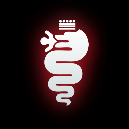 Alfa Romeo Bscione serpiente LOGO PROJECTOT LIGHTS Nr.53 (cantidad 1 = 2 Logo Film / 2 luces de puerta)