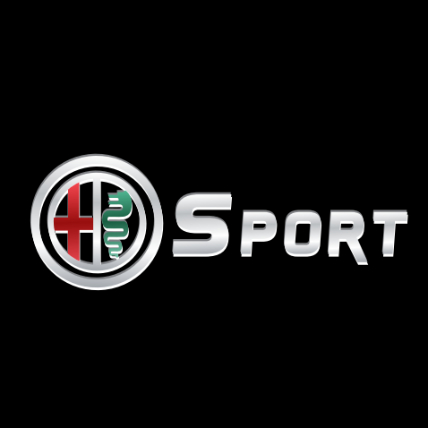Alfa Romeo Sport LOGO PROJECTOT LIGHTS Nr.74 (quantity  1 =  2 Logo Film /  2 door lights)