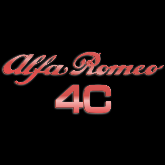 Alfa Romeo 4C LOGO PROJECTOT LIGHTS Nr.69 (Menge 1 = 2 Logo Film / 2 Türleuchten)