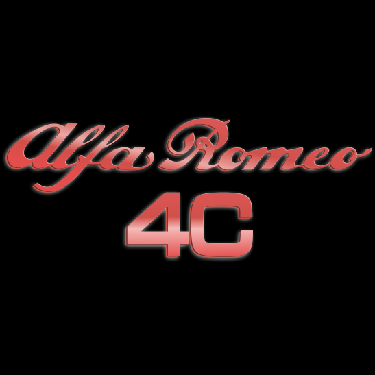 LUCI PROIETTORI LOGO Alfa Romeo 4C Nr.69 (quantità 1 = 2 Logo Film / 2 luci porte)