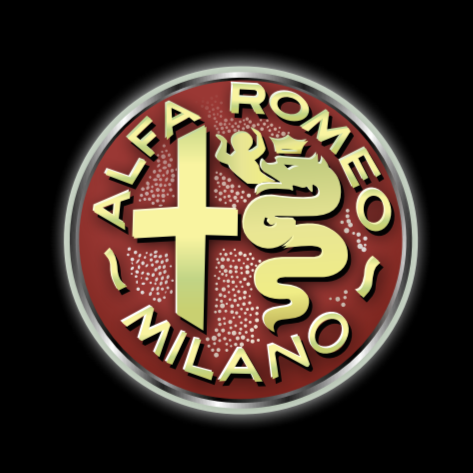 LUCES DE PROYECTOR LOGO Alfa Romeo N ° 27 (cantidad 1 = 2 Película con Logo / 2 luces de puerta)