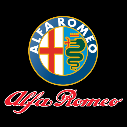 Alfa Romeo RED COLOR LOGO PROJECTOT LIGHTS Nr.14 (quantity  1 =  2 Logo Film /  2 door lights)