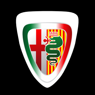 Alfa Romeo ORIGINAL Multicolour Logo PROJECTOT LIGHTS Nr.38 (quantity  1 =  2 Logo Film /  2 door lights)