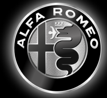 Alfa Romeo LOGO PROJECTOT LIGHTS Nr.24 (cantidad 1 = 2 logo película / 2 luces de puerta