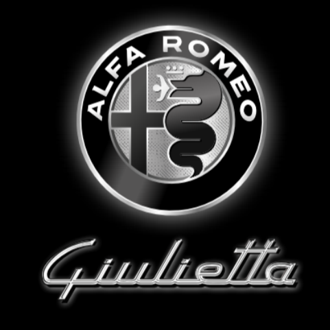 Alfa Romeo Giulietta LOGO PROJECTOR LIGHTS N.79 (quantité 1 = 2 Logo Film / 2 porte lumières)
