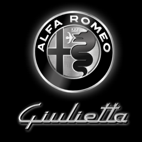 LUCES DE PROYECTOR LOGO Alfa Romeo Giulietta N.79 (cantidad 1 = 2 Película de logotipo / 2 luces de puerta)