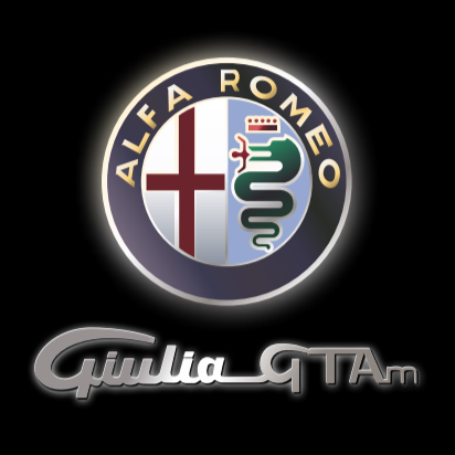 Alfa Romeo Giulietta GTA LOGO PROJEKTORLEUCHTEN N.75 (Menge 1 = 2 Logo Film / 2 Türlichter)