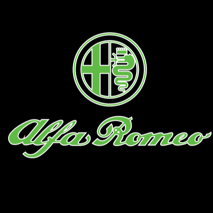Alfa Romeo  GREEN COLOR LOGO PROJECTOT LIGHTS Nr.12 (quantity  1 =  2 Logo Film /  2 door lights)