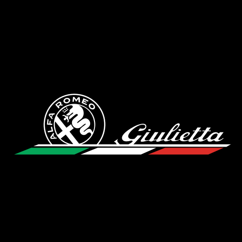 Alfa Romeo Giulietta LOGO PROJECTOT LIGHTS Nr.73 (cantidad 1 = 2 logo película / 2 luces de puerta)